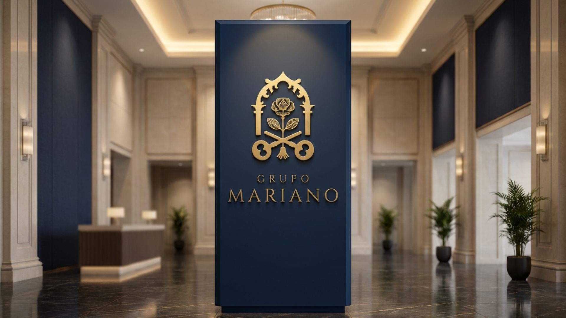 Grupo Mariano — slide 1: Pedestal de recepção
